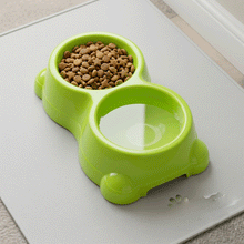 Dual Compartment Plastic Dog & Cat Bowl