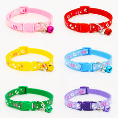 Paws Pattern Pet Puppy Collars with Bell for Cat & Puppy