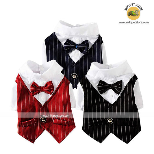 Formal Suit Clothes with Bow Tie For Cat and Puppy Outfits