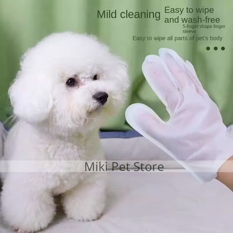 Cat Bath Pet Wipes Dog and Cat Dry Cleaning Gloves 10pcs pack