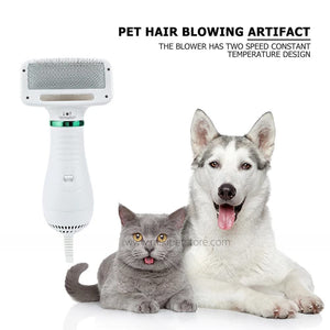 2 in 1 Pet Hair Dryer with Grooming Brush for Dogs and Cats