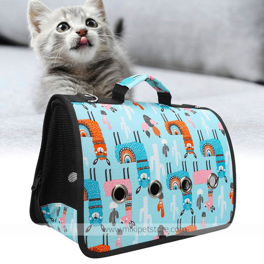 Upgraded Breathable Collapsible Pet Carrier for  Puppies & Cats