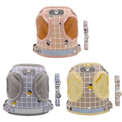 Breathable Plaid Pet Harness in Bangladesh