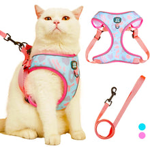 Escape Proof Cat Harness and Leash Set Adjustable Air Mesh Vest