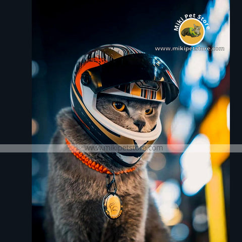 Pet Motorcycle Helmet Outdoor Riding Hat for Cats Puppies Kittens