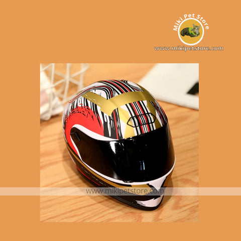Pet Motorcycle Helmet Outdoor Riding Hat for Cats Puppies Kittens