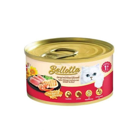 Bellotta Can Tuna Topping Chicken & Shrimp in Jelly 85g