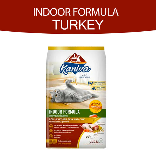 Kaniva INDOOR FORMULA Cat Food Turkey Chicken, Salmon & Rice for All Ages