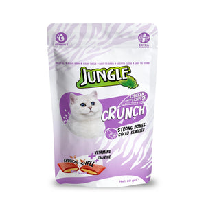Jungle Crunch Dry Cat Treat Strong Bones with Chicken & Cheese 60gm