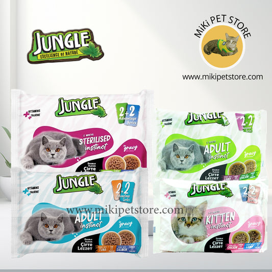 Jungle   Cat  Wet Food  Double  Flavor  4Pc Combo (4×100g)