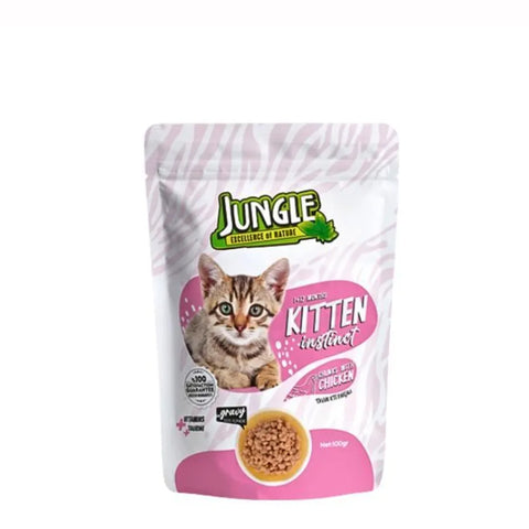 Jungle Pouch Kitten Sterilized Instinct Chicken 100g