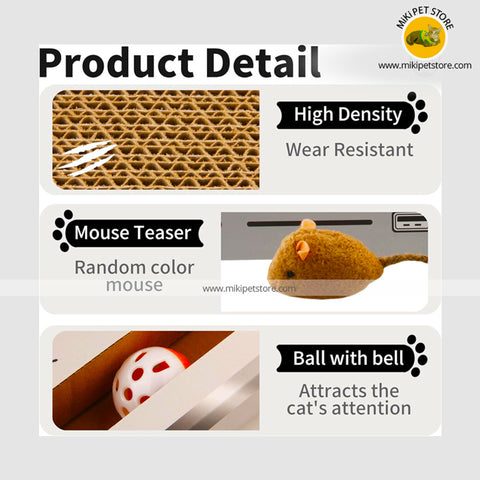 Laptop Scratcher Cat Toy Interactive Cardboard Pad