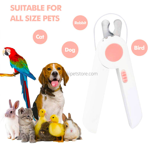 LED Pet Nail Clippers Safe and Precise Grooming Tool for Cats Dogs