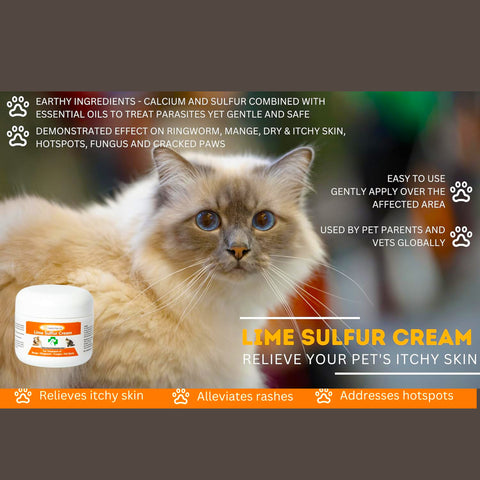 Classic's Lime Sulfur Pet Skin Cream for Cats and Dogs 100g