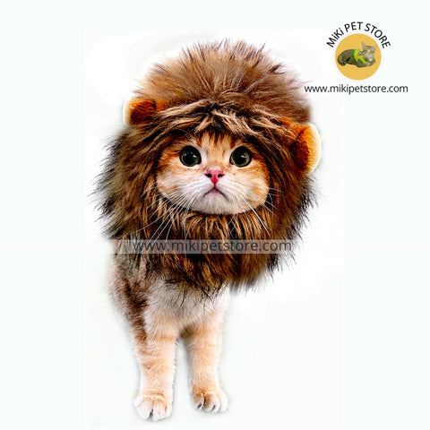 Funny Lion Mane Wig for Cats Dogs Perfect Halloween Costume