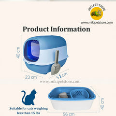 Foldable Covered Cat Litter Box with Scoop