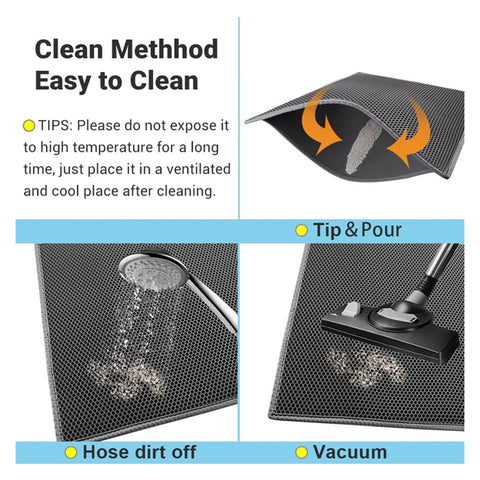 Double Layer Cat Litter Mat Honeycomb Trapping Pad