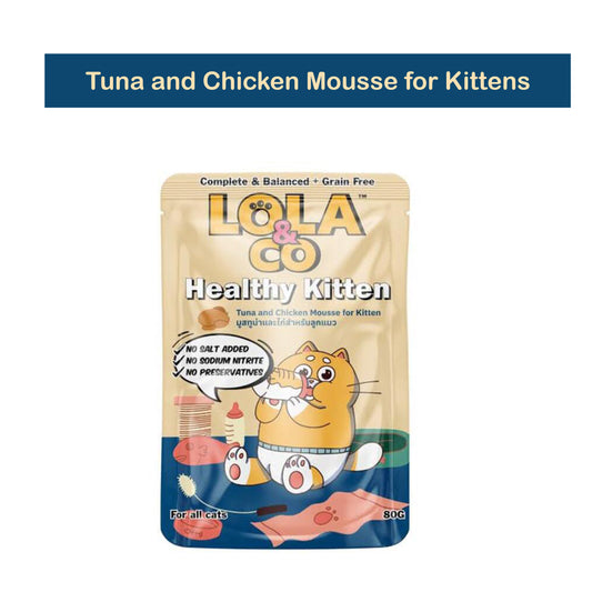 Lola & Co HEALTHY KITTEN Pouch Tuna and Chicken Mousse for Kittens 80gm