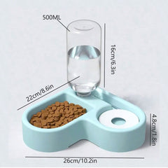 Automatic Drinking Love Pet Bowl Moisture-proof Cat Bowl Dog Basin Dual use Multi functional Drinking And Feeding