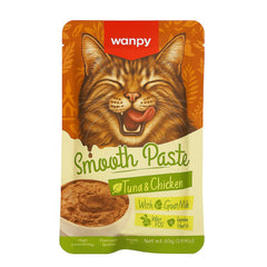 Wanpy Smooth Paste Pouch for Cats Tuna & Chicken 85gm