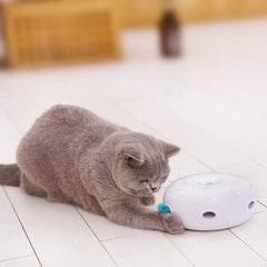 Cat Feather Turntable Interactive Smart Electric Cat Turntable Toy with Light and Sound for Cat Kitten
