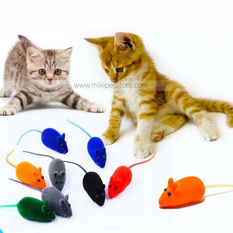 Elastic Pounce & Play Cat Mouse Interactive Mice Training Toy