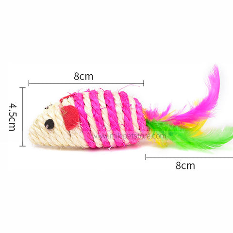 Sisal Plush Scratch Resistant Mouse Cat Toy for Kittens