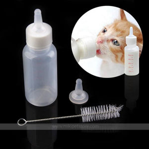 Newborn Pet Milk Nursing Set Feeding Bottle Soft Silicone Nipples
