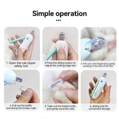 Professional Pet Nail Clippers with Adjustable Hole For Cats & Dogs
