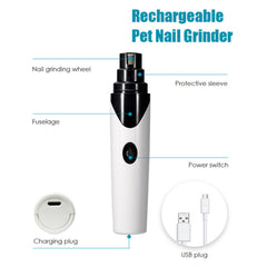 Cat Dog Nail Clippers Electric Nail Cutter Pet Nail Grinder -Grooming Trimmer