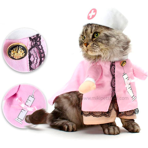 Cat Doctor Nurse Costume Pet Doctor Clothing