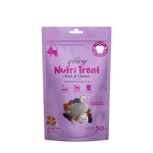 Pramy Nutri Dry Cat treat Duck And Cheese Flavor 50gm