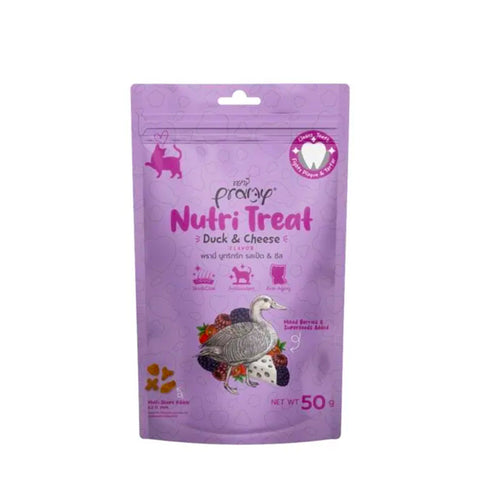 Pramy Nutri Dry Cat treat Duck And Cheese Flavor 50gm