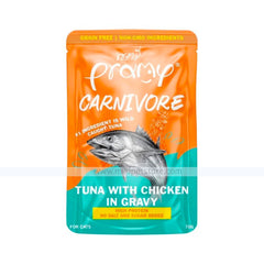 Pramy Carnivore Pouch Tuna with Chicken in Gravy for All Cats 70gm