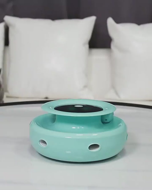 Cat Feather Turntable Interactive Smart Electric Cat Turntable Toy with Light and Sound for Cat Kitten