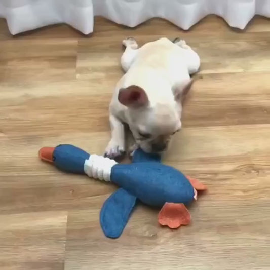 Dog Chew Toys Canvas Stuffed Plush Puppy Pet Squeaky  Dog Toy