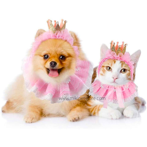 Cat Bandana Princess Costume Cute Lace Dog Cat Bandana