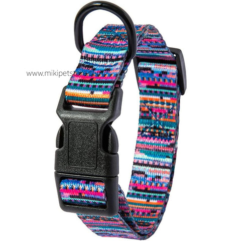 Adjustable Nylon Dog Collar with Safety Buckle