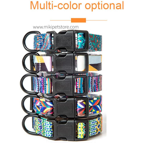 Adjustable Nylon Dog Collar with Safety Buckle