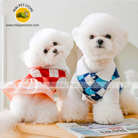 Dog Dresses T-shirts for Small Dogs Fashion Pet Dog Clothes couple Cat Outfit