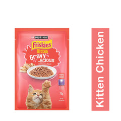 Purina Friskies Kitten  Cat Pouch Gravy Licious in Chicken Flavor 70g