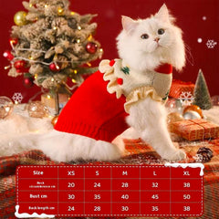 Festive Christmas Winter Cat Sweater