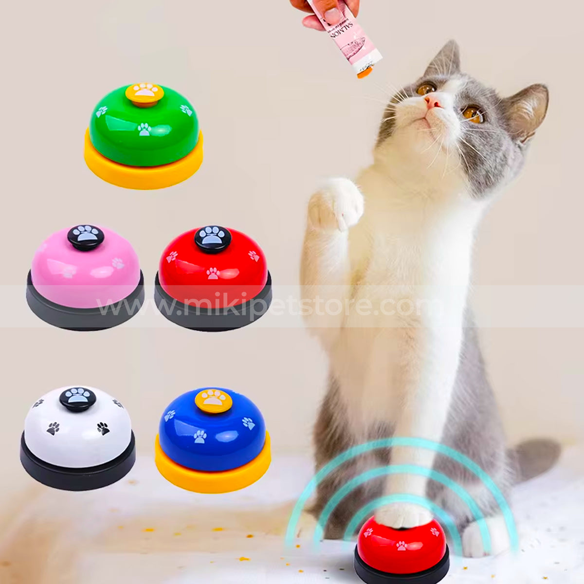 Pet Click Bell – Interactive Training & Feeding Ringer for Dogs and Cats
