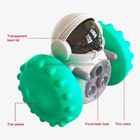 Interactive Tumbler Dog Food Dispenser Treat Ball Feeder Toy