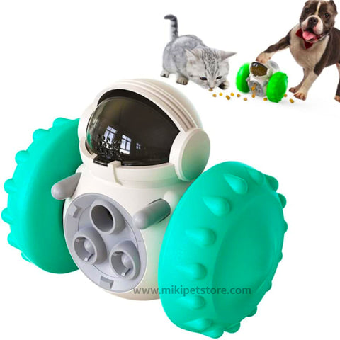 Interactive Tumbler Dog Food Dispenser Treat Ball Feeder Toy