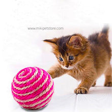Natural Sisal Ball Chew Toy for Cats Rabbits and Small Pets