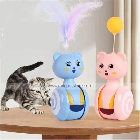 Interactive Automatic Feather Cat Toy Moving Puzzle Toy