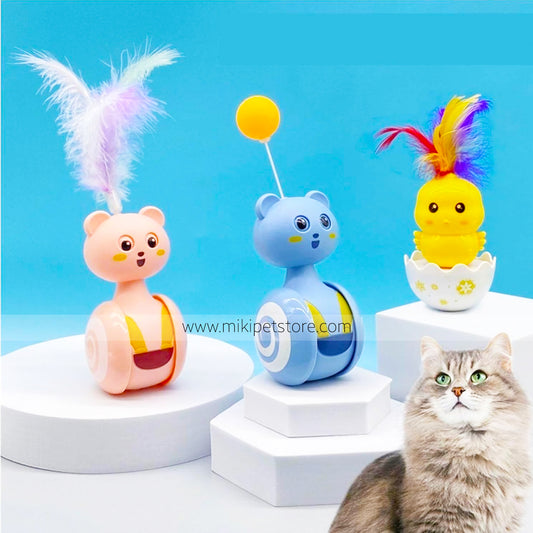 Interactive Automatic Feather Cat Toy – Moving Puzzle Toy for Indoor Cats