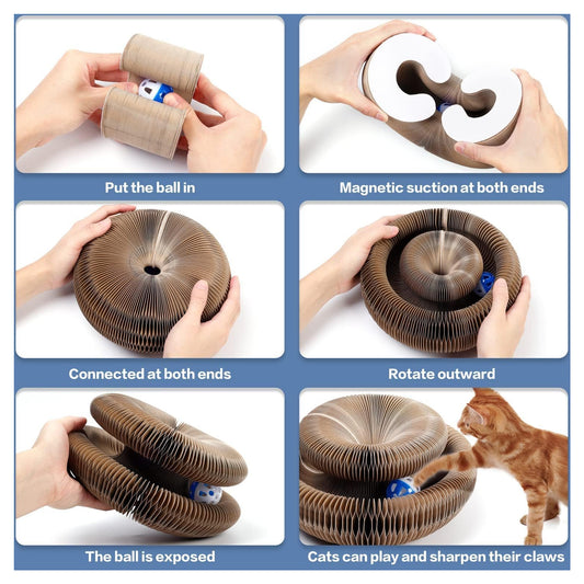 Magic Accordion Cat Scratching Board – Interactive Claw Grinder & Toy