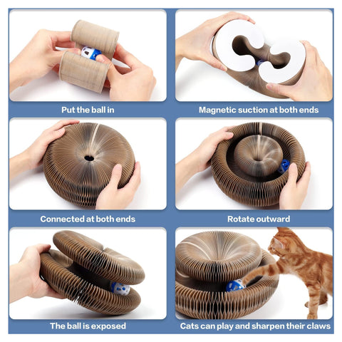 Magic Accordion Cat Scratching Board – Interactive Claw Grinder & Toy